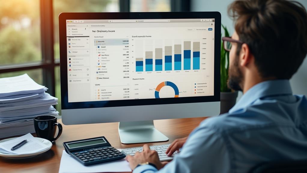 net ordinary income calculation