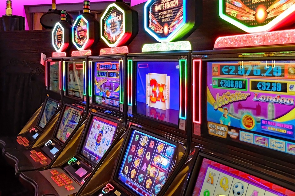 different kinds of slot machines in a casino