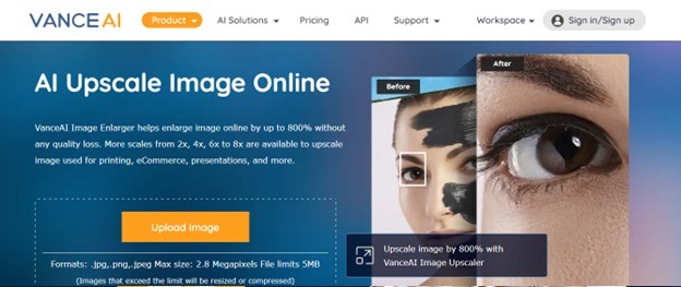 VanceAI Image Upscaler Upscale Images to 8X